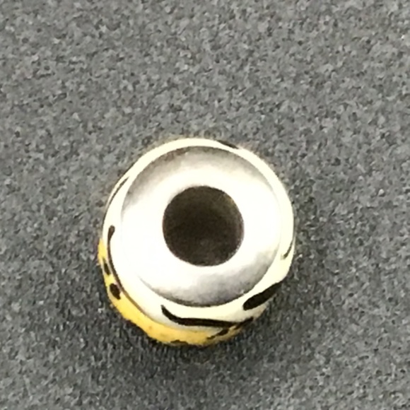 3  Generic .925 Sterling Silver animal print glass beads - Picture 8 of 9